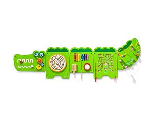 VIGA Toys Jeu Mural Crocodile en Bois, 5 Panneaux, Dès 18 Mois