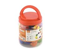 Viga Toys perles en bois grandes 30 pièces multicolores
