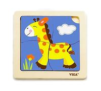 Viga Toys Puzzle en Bois Girafe 4 pièces