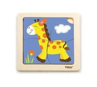 Viga Toys puzzle en bois girafe 4 pièces