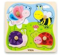 Viga Toys puzzle en bois insectes 4 pièces Multicolor G