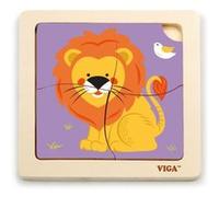 Viga Toys puzzle en bois puzzle lion 15 cm 4 pièces multicolore Multicolore G