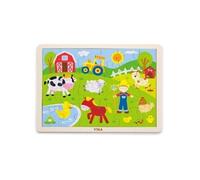 Viga Toys puzzle ferme en bois 24 pièces