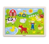 Viga Toys puzzle ferme en bois 24 pièces G