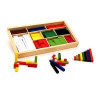 VIGA Lot de bâtonnets en bois Réglettes Cuisenaire pour apprentissage du calcul 56166
