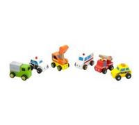 Viga Toys véhicules bois 5 cm 6 pièces multicolore Multicolore G