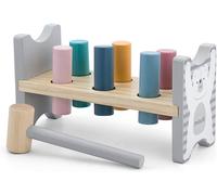 Viga Toys - Viga Jeu de frappe sur banc en bois Pile avec marteau - PolarB