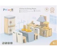 Viga Toys - Viga PolarB Ensemble de meubles de maison de poupée Cuisine Salle à manger