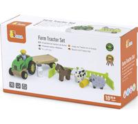 Viga Toys - VIGA Tracteur en bois Animal Farm Homestead