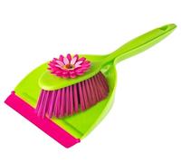VIGAR 5900 Flower Power Pelle avec Balayette Plastique Vert/Rose 35 x 6 x 35 cm