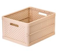 VIGAR - Boîte de Rangement - Pliable - 94 x 92 x 15 cm - Accessoire Organisateur de Penderie - en Plastique - Panier pour Vêtements, Chaussures ou Jouets - Rose