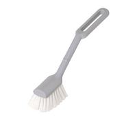 Vigar Brosse de Vaisselle avec poignée, 7 x 4 x 27 cm, Brosse de Vaisselle Blanche avec Manche Gris, Lave-Vaisselle pour Vaisselle, gobelet, mixeur, évier et Bouteilles en Verre pour Eau