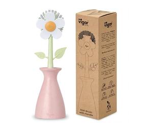 VIGAR Brosse pour Lave-Vaisselle, Plastique Nylon, Rose, 8 x 7,5 x 25,5 cm