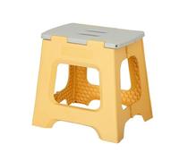 Vigar Compact Tabouret Pliant pour Adultes, 32 cm Marche Pied Pliable, Antidérapant Escabeau pour Salle de Bain, Toilette, Jardinage, Kitchen, House, Salon, Bureau, Supporte jusqu'à 150 kg, Jaune