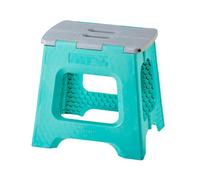 Vigar Compact Tabouret Pliant pour Adultes, 32 cm Marche Pied Pliable, Antidérapant Escabeau pour Salle de Bain, Toilette, Jardinage, Kitchen, House, Salon, Bureau, Supporte jusqu'à 150 kg, Turquoise