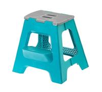 Vigar Compact Tabouret Pliant pour Adultes, 40 cm Marche Pied Pliable 2 Marches, Antidérapant Escabeau pour Salle de Bain, Jardinage, Kitchen, House, Salon, Bureau, Supporte jusqu'à 150 kg, Turquoise