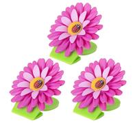 VIGAR Flower Power Pinces avec Aimant pour Cuisine 8 X 8 X 2.5 cm Magenta