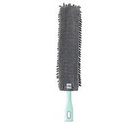 Vigar - Plumeau Long en Microfibre avec tête Flexible, 7 x 3 x 52 cm, Collection Rengo, Amovible, Profil Extra Plat, Gris et Turquoise