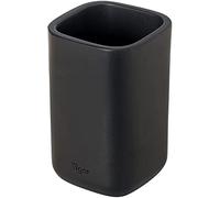 Vigar - Porte-Brosse à Dents - Collection Zense - 7,5 x 7,5 x 11,5 cm - Accessoire Organisateur Idéal pour Salle de Bain - Finition Simple et Élégante - Noir