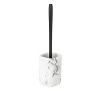 VIGAR - Porte Brosse WC et Brosse WC - Collection Zense Marble - 8,7 x 8,7 x 37,2 cm - Nettoyage WC - Accessoire WC Idéal - Noir et Blanc