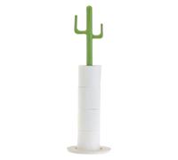 Vigar - Porte-Papier Toilette - Bioplastique Écologique - 63 x 13,5 x 2,5 cm - Collection Cactus - Design Vertical - Porte-Papier en Bambou - Blanc