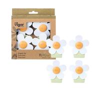 VIGAR SET 4 PINZE MAGNETICHE 'FLORGANIC