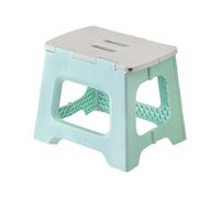 Vigar Tabouret Marchepied Compact Pliable, Tabouret Marchepied 27 cm pour Adultes jusqu'à 150 kg, Tabouret Léger, Tabouret Marchepied Pliant Antidérapant, Bleu Clair