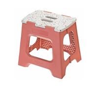 VIGAR Taburete Plegable Compact 32 cm de Altura Marchepied Pliable avec poignées, Plastique, Terrazzo on Top Marron