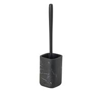 Vigar Zense Ensemble brosse WC et support, brosse de cuvette de toilette avec support en pierre en polyrésine, ensemble de salle de bain pour décoration et accessoires de salle de bain, marbre noir