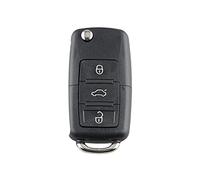 Vigcebit Boîtier De Télécommande De Voiture, Boîtier De Clé De Remplacement À 3 Boutons 434MHZ avec Blanc pour Volkswagen 1J0 959 753 AH