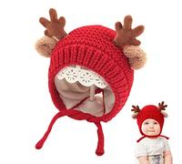 Vigcebit Bonnet bébé Renne - Chapeaux en cerf tricotés Doux et Chauds pour bébé | Épais Polaire Hiver bébé bébé Doux Coton Mignon Tricot Bonnet Laine Bonnet Chaud pépinière Bonnet Cadeau