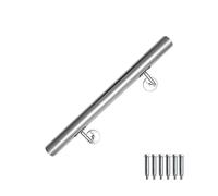 Vigevee Main courante acier inoxydable, Rampe d'escalier murale en acier inoxydable, Avec support mural et embout, Intérieur & Extérieur,Ø 42 mm, Length: 50 cm