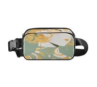 Vigilant Sac banane élégant pour homme et femme Vert clair Sac à bandoulière multifonction avec sangle réglable pour voyage, shopping, course à pied, Poisson de combat esthétique, 1 size