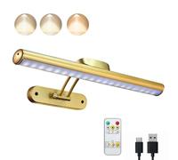 VIGMOJ IGMOJ Lampe murale LED sans fil avec télécommande, 3 températures de couleur, éclairage de fléchettes, lampe de table avec minuterie, pour peinture, portrait, lampe de cuisine, lampe LED