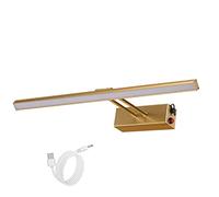 VIGMOJ Lampe murale LED, 17 "tout l'éclairage rechargeable en métal, lampe LED sans fil pour fléchettes, miroir peint, cadre, oeuvre d'art, miroir, 5500k, 220lm
