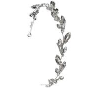 Vigne de Cheveux de Mariée en Alliage Zircon, Tête Flexible Argenté | Léger et Ajustable, Style Élégant Romantique, pour Fête Costumée et Théâtre, Facile à Assortir