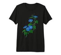 Vigne de Fleurs Sauvages Morning Glory de Style Victorien T-Shirt Haut de Gamme
