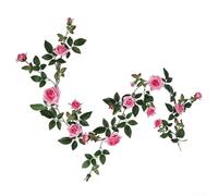 Vigne de roses artificielles pour mariage et décoration d'intérieur, plastique pour arrangement floral durable avec design flexible en plusieurs couleurs, fleurs décoratives élégantes pour (pour-rose)