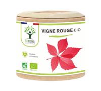 Vigne rouge Bio - Complément alimentaire Bioptimal - Jambes Lourdes Peau Saine Circulation Sanguine Hémorroïdes - 300 mg de Feuille de Vigne x gélule - Made in France - Certifié Ecocert - 60 gélules