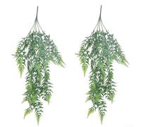 Vignes de Fougère Artificielles 80cm Plastique Vert Extérieur(2cps)
