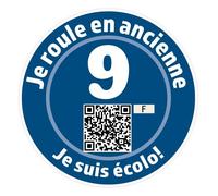 Vignette Fiscale Vintage "Je suis écolo" - Voiture de Collection, ancienne