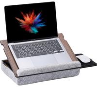 Vigo Wood Plateau Pour Ordinateur Portable ¿ Design Ergonomique Avec Fond Rembourré Et Tiroir Pour Tapis De Souris ¿ Hauteur Réglable Pour Un Travail Confortable N'Importe Où [POR5240131]