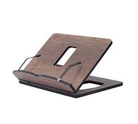 Vigo Wood Support de livre, support de lecture, support de livre de cuisine, support de livre de recettes, support de livre de cuisine pour la cuisine, support de livre pour la lecture au lit (noyer)