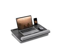 Vigo Wood Support d'Ordinateur Portable avec Coussin, Table de Lit Portable pour Home Office Jusqu'à 17,3 Pouces avec Emplacement pour Tablette & Téléphone (Cambridge-Gris)