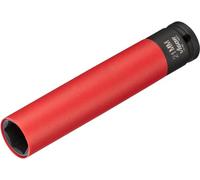 ViGOR - Clé à douille à chocs extra longue V5932, douille de clé pour actionnement de machine, efficace, entraînement : carré creux 12,5mm (1/2 pouce), sortie : hexagone extérieur