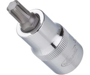 Vigor Entraînement 12,5 = 1/2 "Ribe pour tournevis pour à empreinte à créneaux rofil, Largeur Clé : M 9 ∙ Longueur totale : 55 mm, 1 pièce, V2206