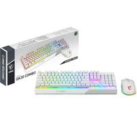 Vigor Gk30 Combo White Fr Pack Clavier + Souris Gaming - Clavier Azerty Pleine Taille Et Souris Clutch Gm11, Filaire, Rgb Mystic Light, Blanc