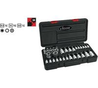Vigor Jeu de clés à douilles TORX - V1781