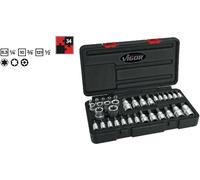 Vigor Jeu de clés à douilles TORX - V1781