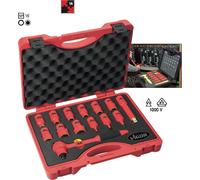 Vigor Jeu de clés à douille carré, 1/2\ (12.5 mm) 14 pièces V3343